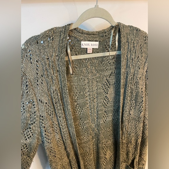 Knox Rose Women's Olive long cardigan, like-new, XXL, comfortable & warm - Picture 5 of 7